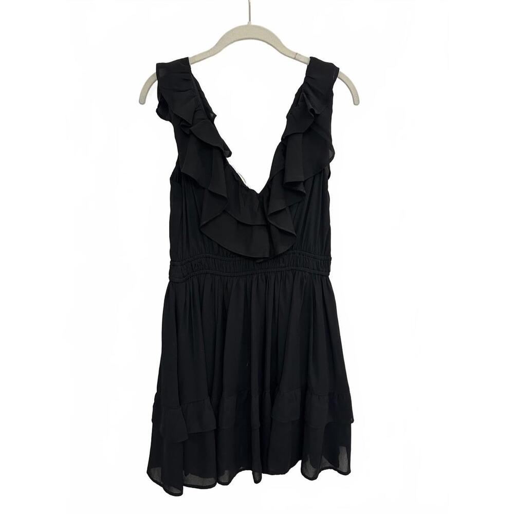 Abercrombie & Fitch Black Ruffle Detail Dress, Medium
